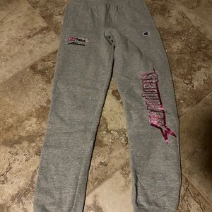 Starpower Danxce Champion Kids Light Gray Joggers with Pink Accents